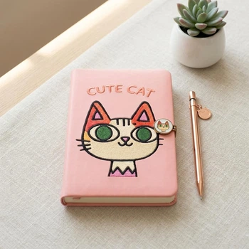 Блокнот на магніті А5, розмір 14×21cm, 80 аркушів,PU обкладинка, Cute cat (763883ML-4)