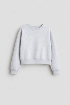 Свитшот с начесом для девочки H&M 1266181-002 134-140 см (8-10 years) Серый