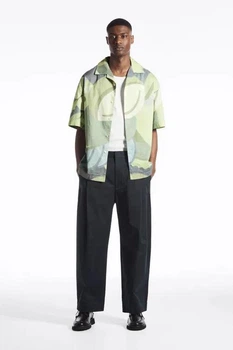Сорочка чоловіча COS oversized printed short-sleeved shirt 1220858001 M Різнобарвний