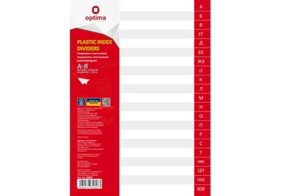 Розділювачі А4, А-Я укр. OPTIMA 35807 /O35807/