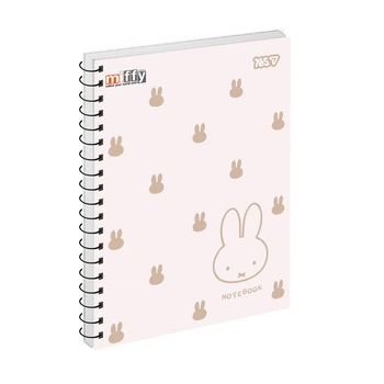 Блокнот YES А5 на спір. тв. пал. 80арк. Miffy 152272 (клітинка) /152272/