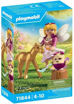 Zestaw zabawek Playmobil Princess Magic: Golden Unicorn Foal with Fairy 71844 (4008789718440)