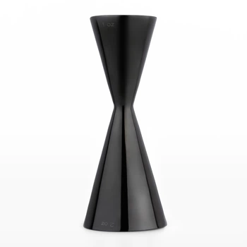 Барний джигер Total Barware AERO 30/60 мл мірник з поділками 10/20/30/45 мл Чорний (70821-Ji-30x60-a-b)