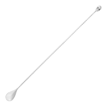 Барна ложка коктейльна Total Barware з черепом 43 см срібляста (84327-BS-43cm-t-s)