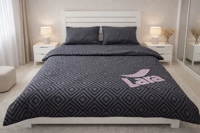 ララさま専用 Постельное белье LARA бязь d11296p Ромб Black полуторное – купить