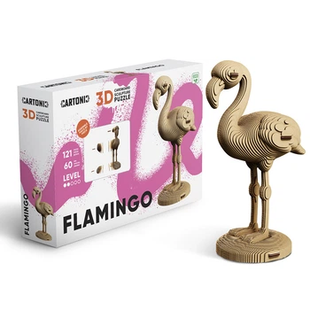 Картонный 3D пазл-конструктор "Cartonic 3D Puzzle FLAMINGO" Фламинго
