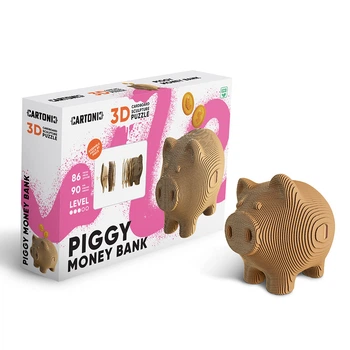 Картонный 3D пазл-конструктор "Cartonic 3D Puzzle PIGGY MONEY BANK" Копилка Свинка
