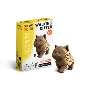 Картонный 3D пазл-конструктор "Cartonic 3D Puzzle WALKING KITTEN" Котик 3