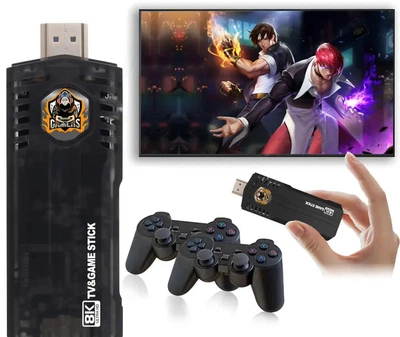 Ігрова приставка Game Box TV Stick 5G 9402 10000 ігор, HDMI ретро консоль з бездротовими джойстиками, Android 12 game stick для телевізора