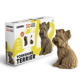 Картонний 3D пазл-конструктор "Cartonic 3D Puzzle YORKSHIRE TERRIER" Йоркширський тер'єр