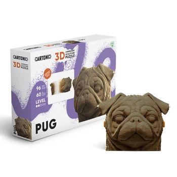Картонный 3D пазл-конструктор "Cartonic 3D Puzzle Pug" Мопс