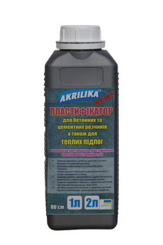 Пластификатор для бетонных и цементных растворов 1 л Akrilika