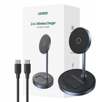 Док-станция Ugreen 2в1 Magnetic для iPhone 15-16-17|Pro|Max - AirPods