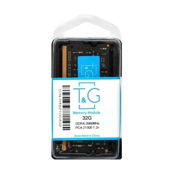Оперативна пам'ять T&G 32Gb DDR4-2666 PC4-21300 (TGDR4NB32G2666) SODIMM Non-ECC Small Outline