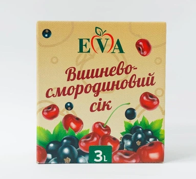 Сок Eva Вишнево-смородиновый осветленный 3 л (4820285340037)