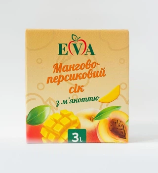 Сок Eva Мангово-персиковый с мякотью 3 л (4820285340082)