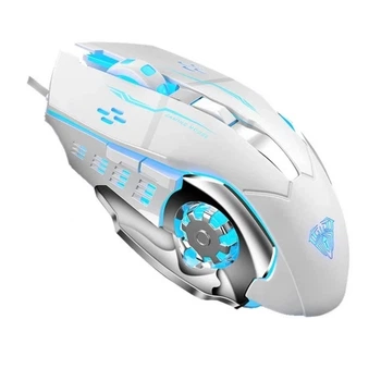 Дротова ігрова миша Mixie S20, USB, оптична, 6 кнопок, чорна з RGB-підсвіткою (777327)
