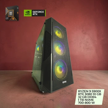 Компьютеры AMD Ryzen 9 с видеокартой GeForce RTX 3080 купить в