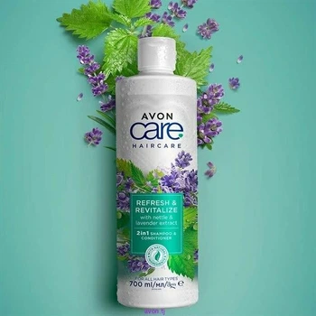 Шампунь-кондиціонер 2-в-1 для волосся Avon Care Haircare Refresh & Revitalize With Nettle & Lavender Extract 2 in 1 Shampoo & Conditioner "Природна свіжість" з крапивою та лавандою 700 мл