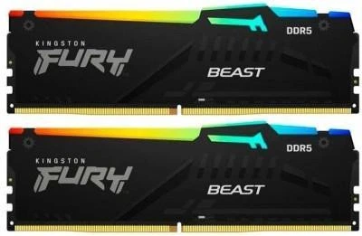 Пам'ять для настільних комп'ютерів Kingston FURY 64GB (2x32GB) DDR5 5200MHz Beast RGB (KF552C40BBAK2-64)