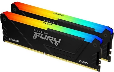 Пам'ять для настільних комп'ютерів Kingston FURY 16 GB (2x8GB) DDR4 3200 MHz Beast RGB (KF432C16BB2AK2/16WP)
