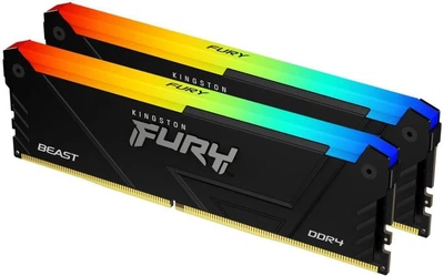 Пам'ять для настільних комп'ютерів Kingston FURY 32 GB (2x16GB) DDR4 3200 MHz Beast RGB (KF432C16BB12AK2/32WP)