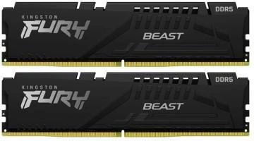 Пам'ять для настільних комп'ютерів Kingston FURY 128 GB (2x64GB) DDR5 5600 MHz Beast Black EXPO (KF556C40BBK2-128)