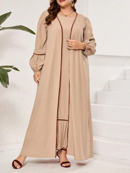 Жіночий Костюм (сукня+кардіган) SHEIN 912852-3 1XL бежевий (2000005174148)