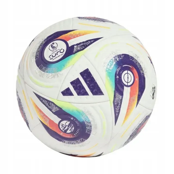 Футбольний м'яч Adidas UEFA Women’s EURO 2025 розмір 5, біло-фіолетовий