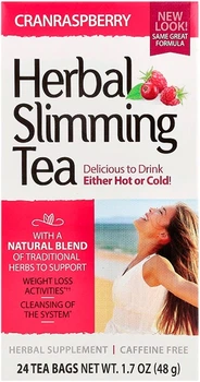 Чай для похудения 21st Century Herbal Slimming Tea Клюква – Малина 24 пакетики