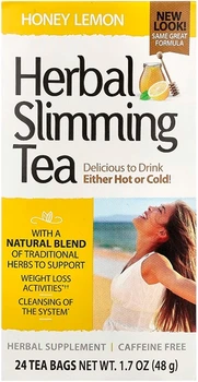 Чай для похудения 21st Century Herbal Slimming Tea Мед – лимон 24 пакетики