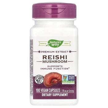 Гриб рейші лікувальний Nature's Way (Reishi Standardized) 188 мг 100 капсул (NWY-62700)