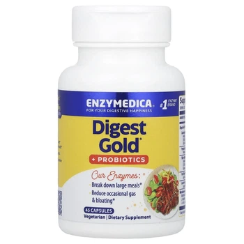 Ферменти для травлення із пробіотиками Enzymedica (Digest Gold® + Probiotics) 45 капсул (ENZ-29110)