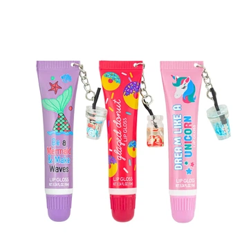 Набор увлажняющих блесков для губ Victoria`s Spirit Sweet Lip Gloss с брелоком, 3 шт (6033)