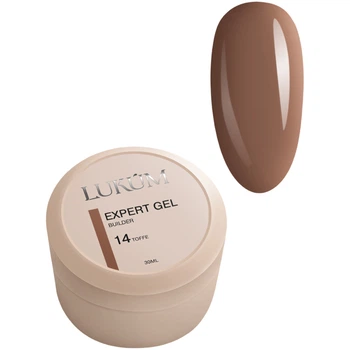 LUKUM Builder Gel Expert Зміцнюючий гель №14 Toffe, 30 мл