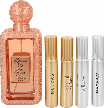 Zestaw damski Lattafa Pride Queen of Roses Woda perfumowana 100 ml Atomizer 4 x 15 ml (6290362347132)