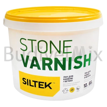 Лак для каменю та бетону Siltek Stone Varnish для внутрішніх та зовнішніх робіт 10 л глянцевий
