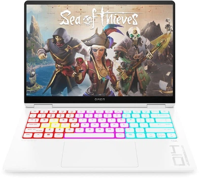 Ноутбук HP OMEN Transcend 14-fb1003ua 14" 3K OLED, Intel U9-285H, 64GB, F2TB, NVD5070-8, DOS, білий