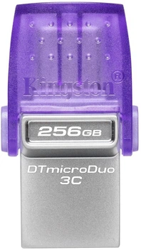 Накопичувач Kingston 256GB USB 3.2 Type-A + Type-C DT microDuo 3C R200MB/s