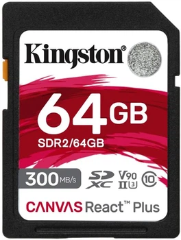 Карта пам'яті Kingston SD 64GB C10 UHS-II U3 ​​R300/W260MB/s