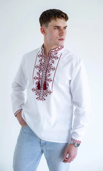 Вишиванка чоловіча vishivano4ka 3176-4 48 біла