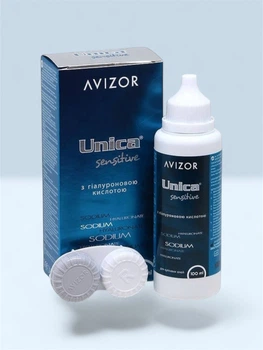 Avizor Unica Sensitive 100 мл раствор для контактных линз уход очистка увлажнение дезинфекция с гиалуроновой кислотой