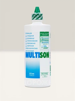 Раствор для линз Henson Multison 375 мл – многофункциональная жидкость для очистки, дезинфекции и хранения мягких контактных линз