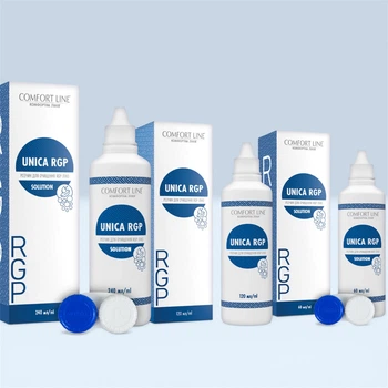Комплект розчинів для контактних лінз жорстких Avizor Unica RGP solution 60/120/240 ml очищення дезінфекція зволоження