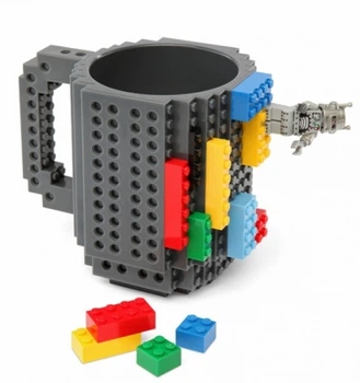 Кухоль конструктор Gray 350мл, креативна чашка в стилі Lego Без бренду