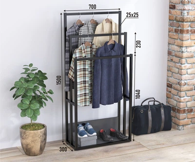 Вешалка-стойка для одежды SDO 3 Loft Design Антрацит