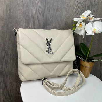Жіноча м'яка сумка клатч YSL, міні сумочка для дівчат Store Молочний