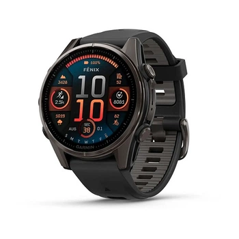 Смарт-годинник Garmin Fenix 8 AMOLED 43 мм Sapphire карбоново-сірий DLC титан чорний/гравійно-сірий (010-02903-21)