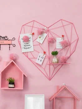 Настінний мудборд-органайзер у формі серця Pink Heart Без бренду
