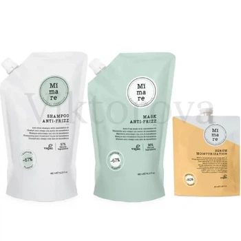 Набор для разглаживания волос Mimare: Шампунь Mimare Anti-Frizz Shampoo 480 мл + Маска Mimare Anti-Frizz Mask 480 мл + Серум Mimare Moisturization Serum 40 мл